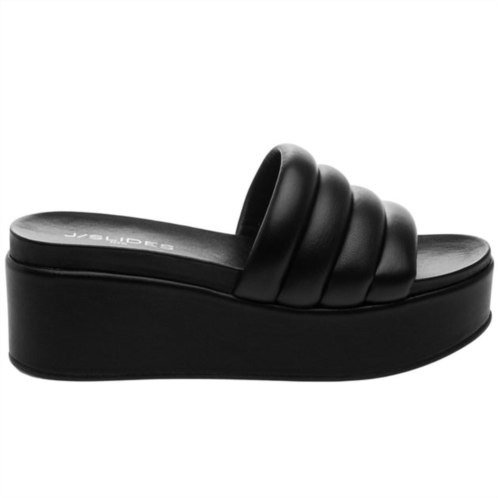 J/SLIDES quirky sandal in black leather