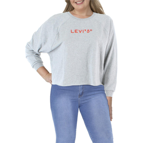 Levi plus womens logo raw hem sweatshirt