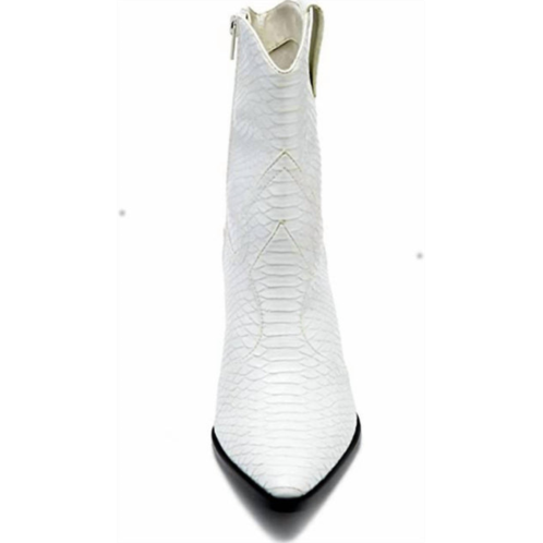 Matisse bambi boots in white snake skin