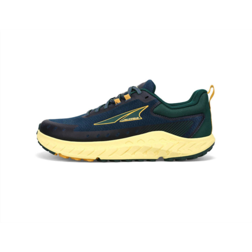 ALTRA mens outroad 2 trail runner shoes in blue/yellow