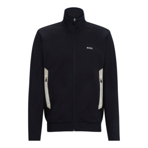 BOSS zip-up sweatshirt with logo print