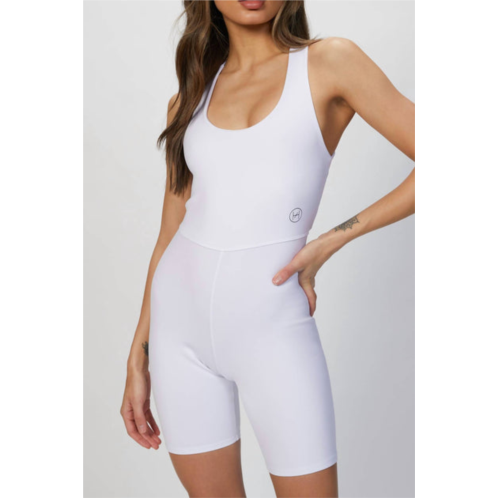 HEROS the short unitard in white