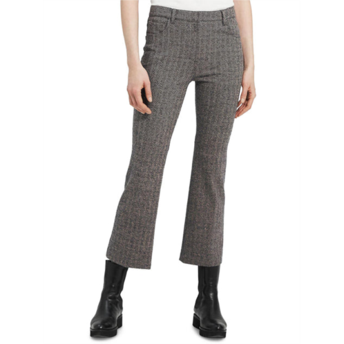 Theory womens wool blend cropped flared pants