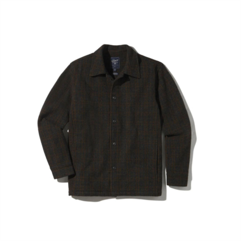 Grayers watson wool car coat in heather charcoal brown windowpane