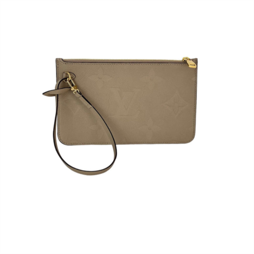 LOUIS VUITTON pochette beige leather crossbody from neverfull