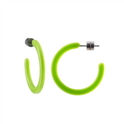 MACHETE mini hoops in neon green