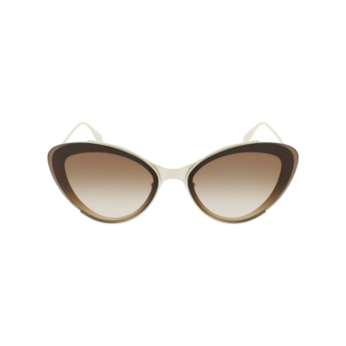 Alexander McQueen cat eye-frame metal sunglasses