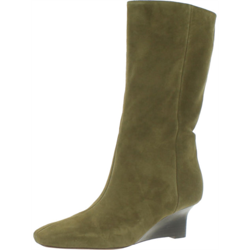 Vince beverly womens suede pull on mid-calf boots