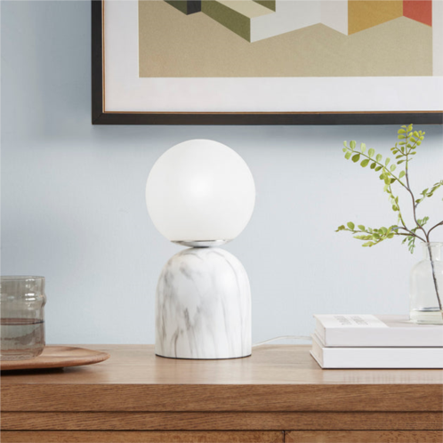 Simplie Fun nelia frosted glass globe resin table lamp