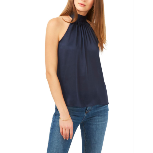 1.State womens satin tie neck halter top