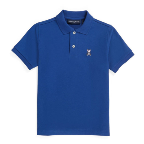 Psycho Bunny blue logo polo