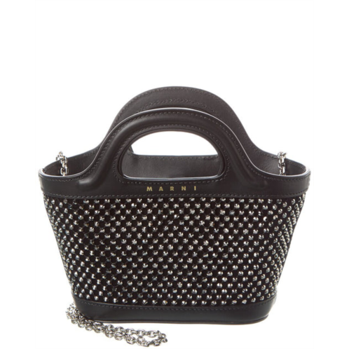 Marni studded mini leather tote