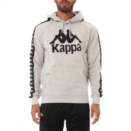 Kappa mens 222 banda hurtado 2 hoodie in grey/black