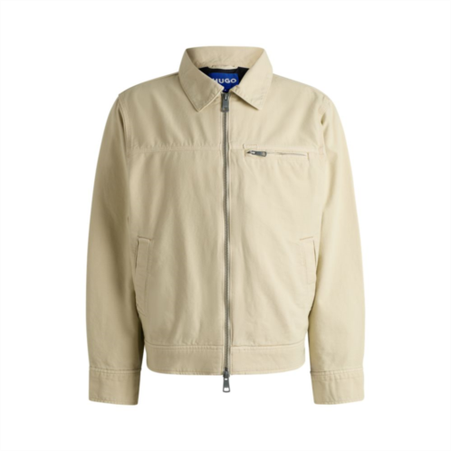 HUGO regular-fit padded jacket in cotton canvas