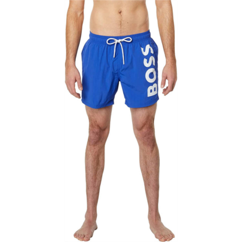 Hugo Boss mens standard octopus swim trunk in blue aegean