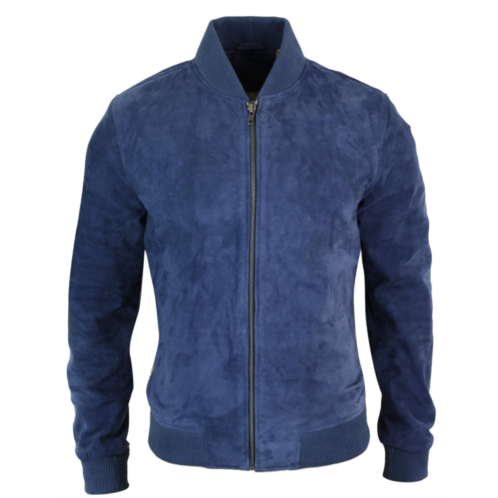 TruClothing varsity leather bomber jacket