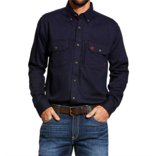 ARIAT solid vent work shirt - plus in navy