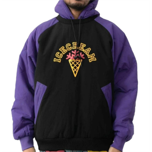 IceCream traditional hoodie jacket in black/purple