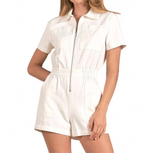 ELAN kelly romper in white