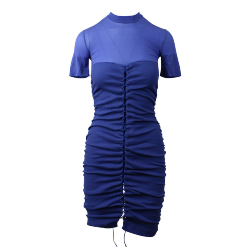 Unravel Project rib hybrid dress - blue