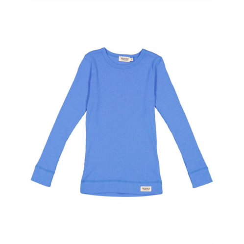 MarMar Copenhagen girls ribbed long sleeve shirt in vivid blue