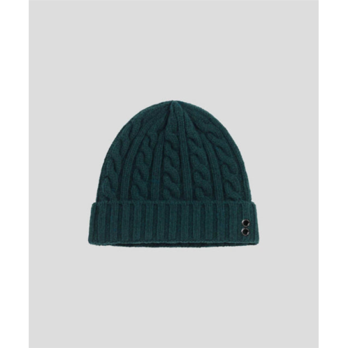 Ron Dorff cashmere wool telemark beanie in green night