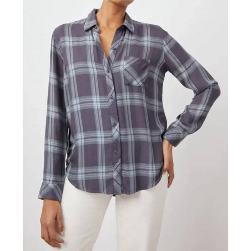 Rails hunter shirt in mint stone blue