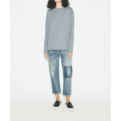 6397 yoke tee in grey melange