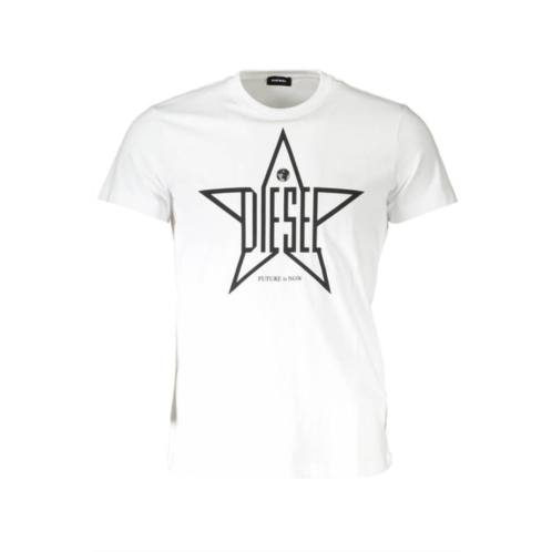 Diesel sleek round neck tee with logo mens detail