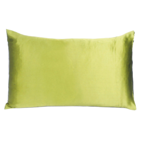 Homezia lemongrass dreamy set of 2 silky satin queen pillowcases