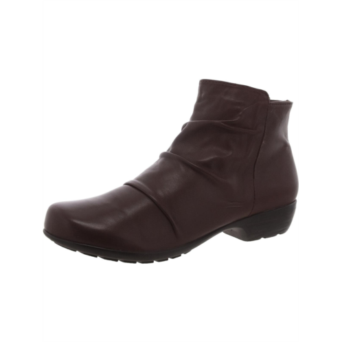 Ros Hommerson esme womens leather ruched booties