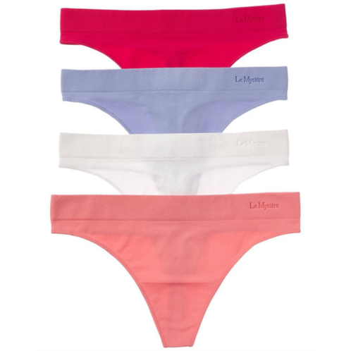 Le Mystere 4pk seamless comfort thong