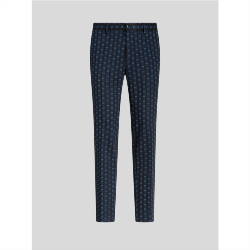 ETRO trousers with tie print pattern