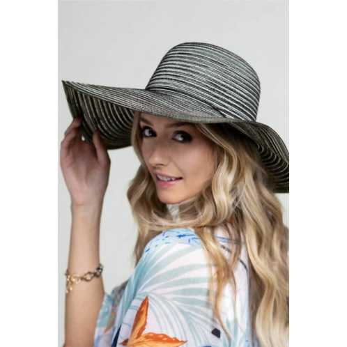 URBANISTA aimee striped floppy sunhat in cookies & cream