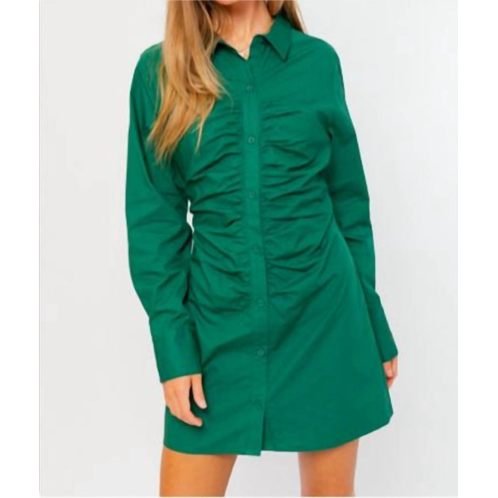 LE LIS shirt dress in green