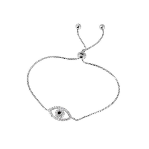 Adornia evil eye slider bracelet silver