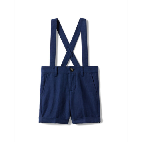 Janie and Jack linen-blend suspender short