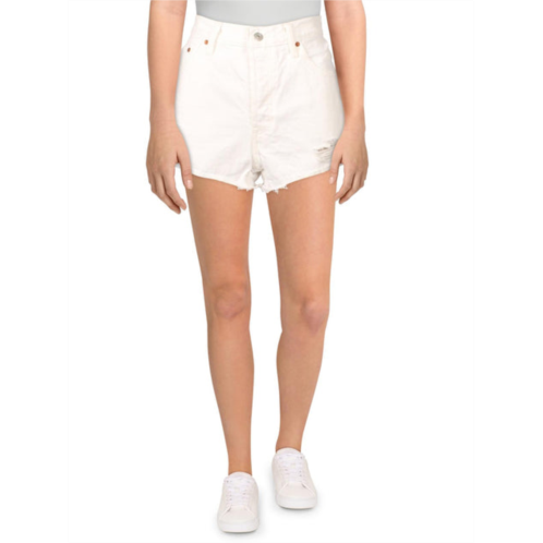 Levi 501 original womens high rise destroyed cutoff shorts