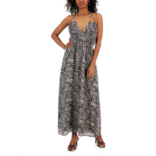 Rachel Rachel Roy womens animal print textured maxi dress