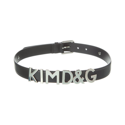 Dolce & Gabbana kim lettering leather belt