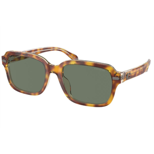 Coach mens 56mm dark tortoise canary sunglasses