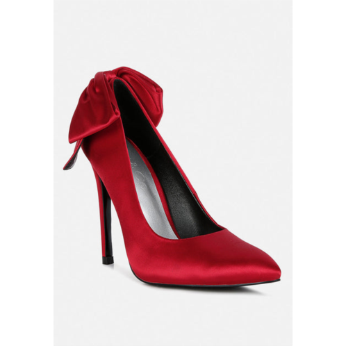 Rag & Co hornet red satin stiletto pump sandals