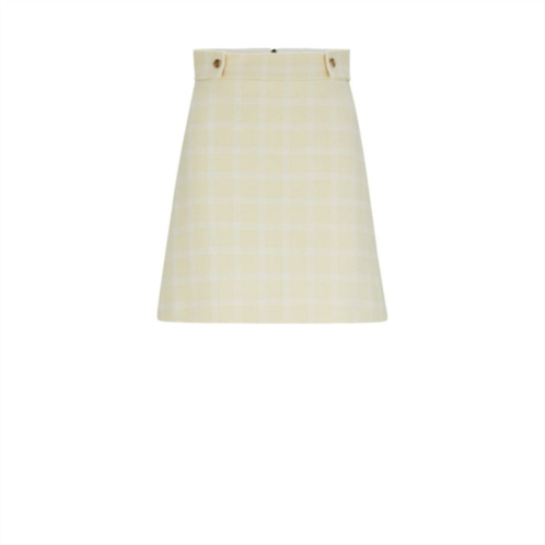 BOSS a-line skirt in italian checked fabric