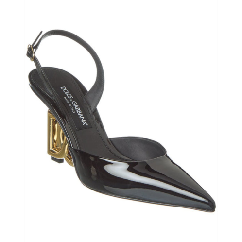 Dolce & Gabbana dg logo patent slingback pump