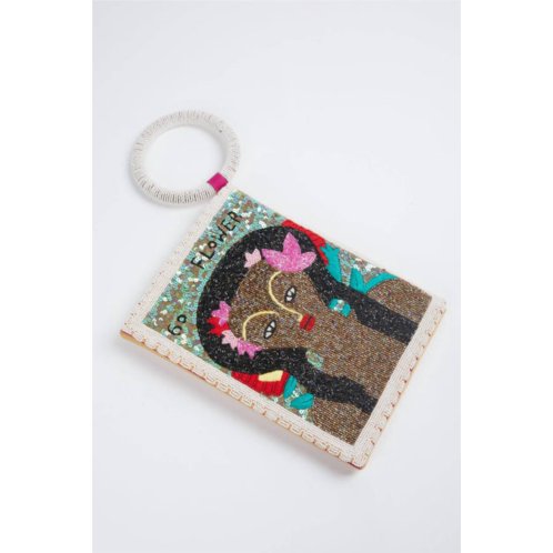 ETHNiQUE etta handmade beaded wristlet in multi