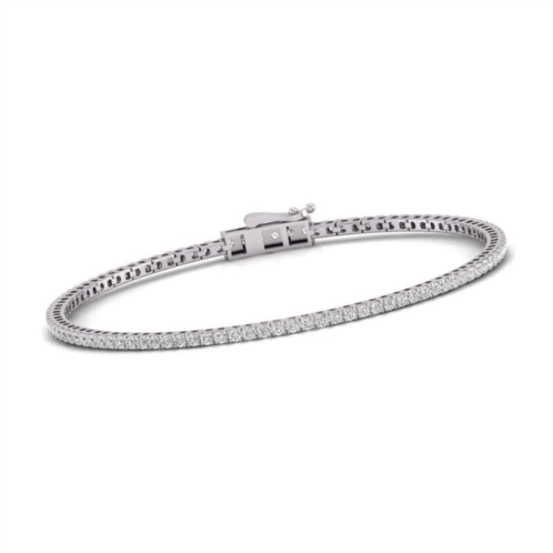 Diana M. diana m lab 2 carat tw diamond tennis bracelet in 14k white gold