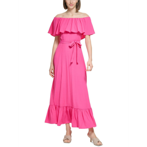 Calvin Klein womens crinkled long maxi dress