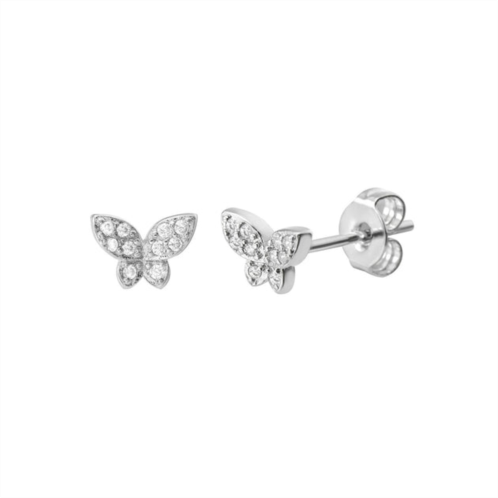 Adornia butterfly studs silver