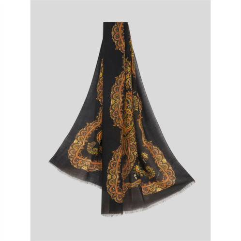 ETRO cashmere scarf with ornamental print