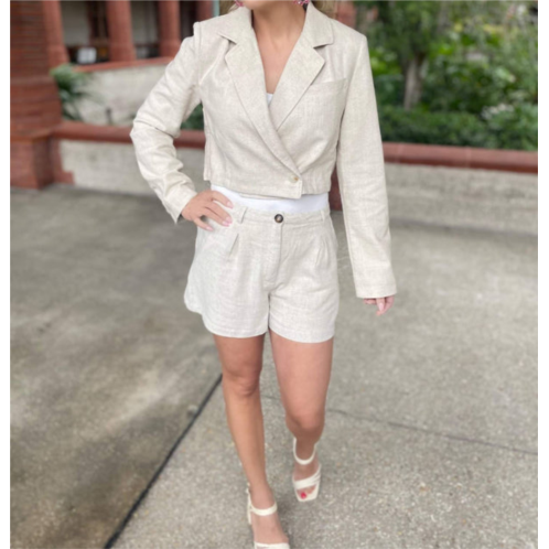 Fate linen blazer in cream